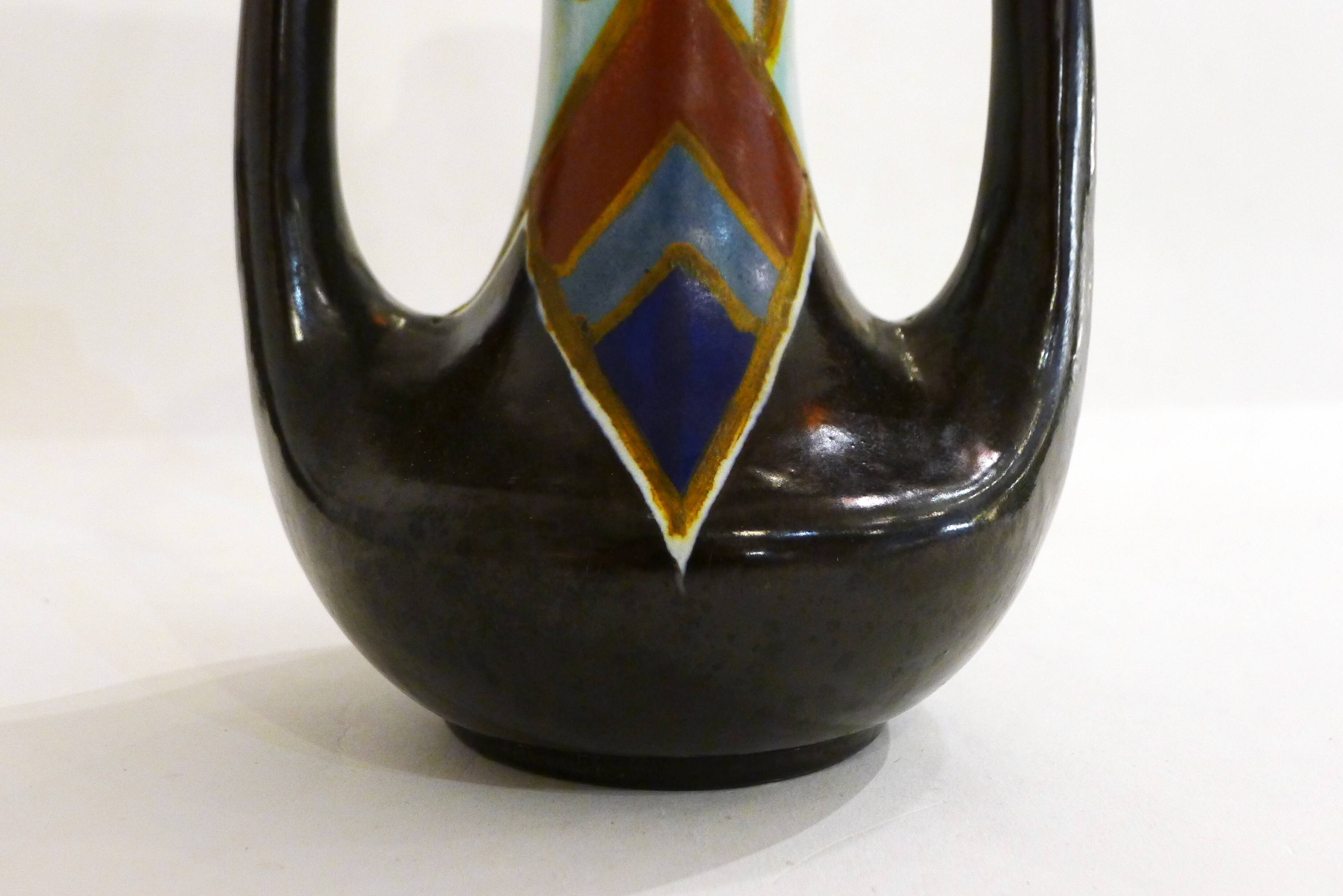 Vase amphora faience mate