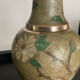 Vintage vase in solid bronze and cloisonné enamel