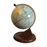 World globe in vintage sheet metal of English origin