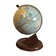 World globe in vintage sheet metal of English origin