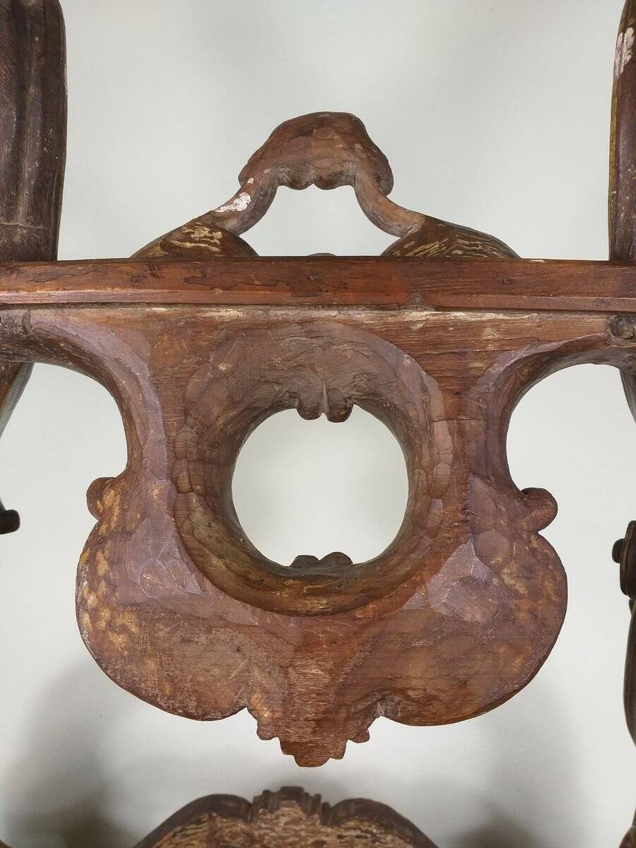 Antique German church console table, 19th century
