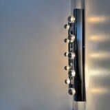 Set of 2 Targetti Sankey chrome wall lamps, 1970s