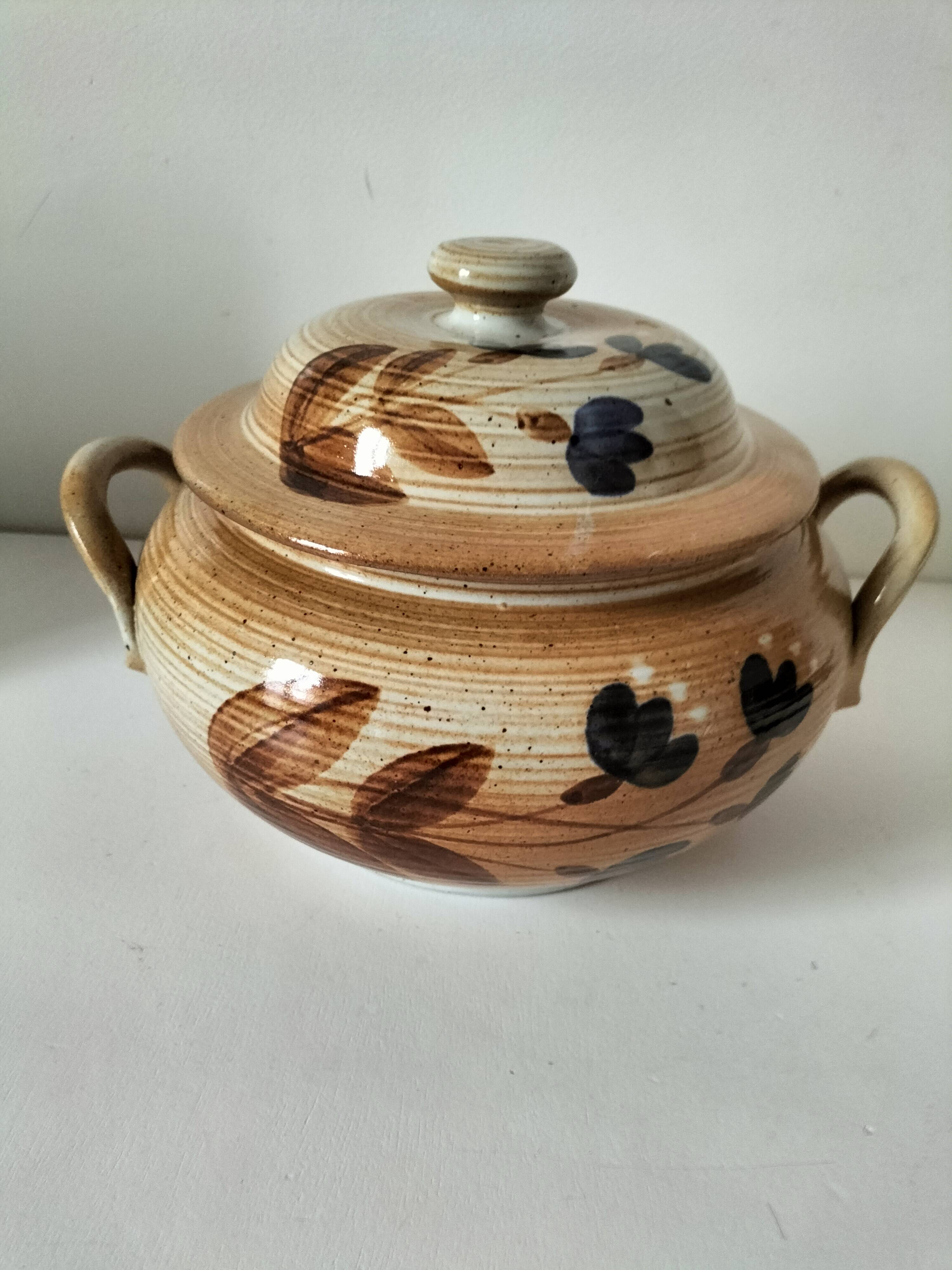 Vintage stoneware soup tureen from Marais.