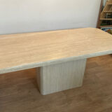 Travertine dining table 6/8 people