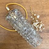 Vintage moulded glass tulip hanging lamp