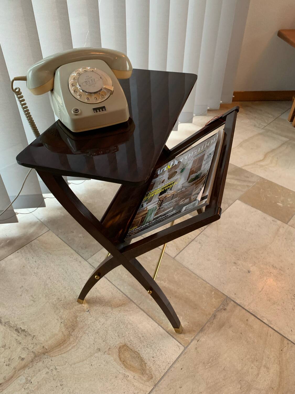 Magazine rack - vintage reading saddle