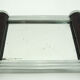 Glass cookie box and mirror tray - Art Deco style - vintage 30s