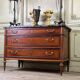 Louis XVI style mahogany commode in three colors, 18th century