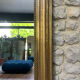 Miroir Louis-Philippe perlé 151/111,5cm doré à la feuille d’or, glace 