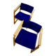 2 Fauteuils par Mortier Michel