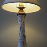 Extra bedside table lamp in earthenware and wooden base