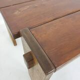 Solid oak dining table, The Netherlands 1970's