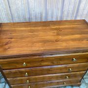 Louis Philippe vintage chest of drawers in solid wood from the 1950s.