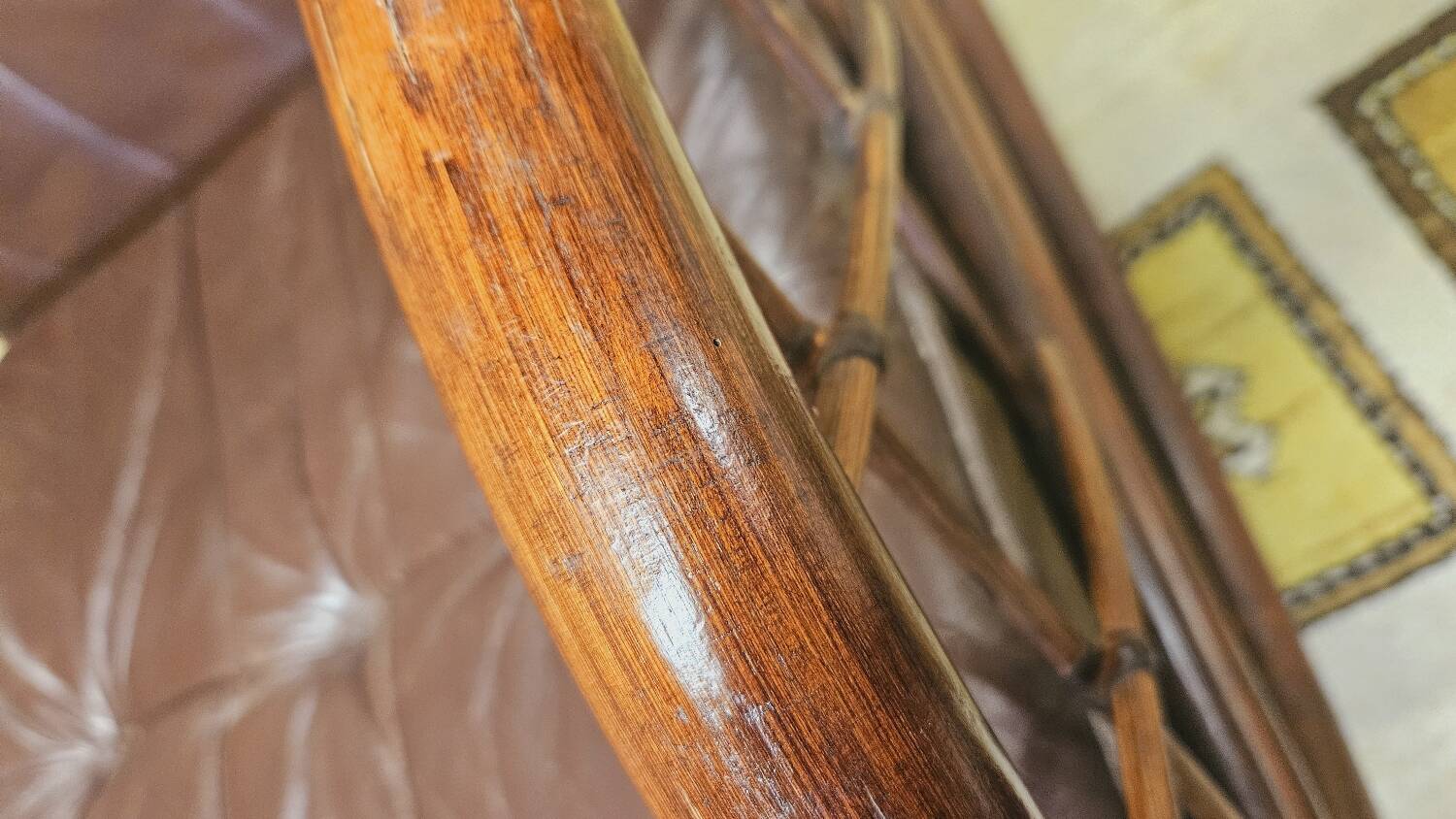 Bamboo rocking chair from the 1970s