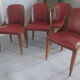 Suite 4 chaises gondole art déco 1950