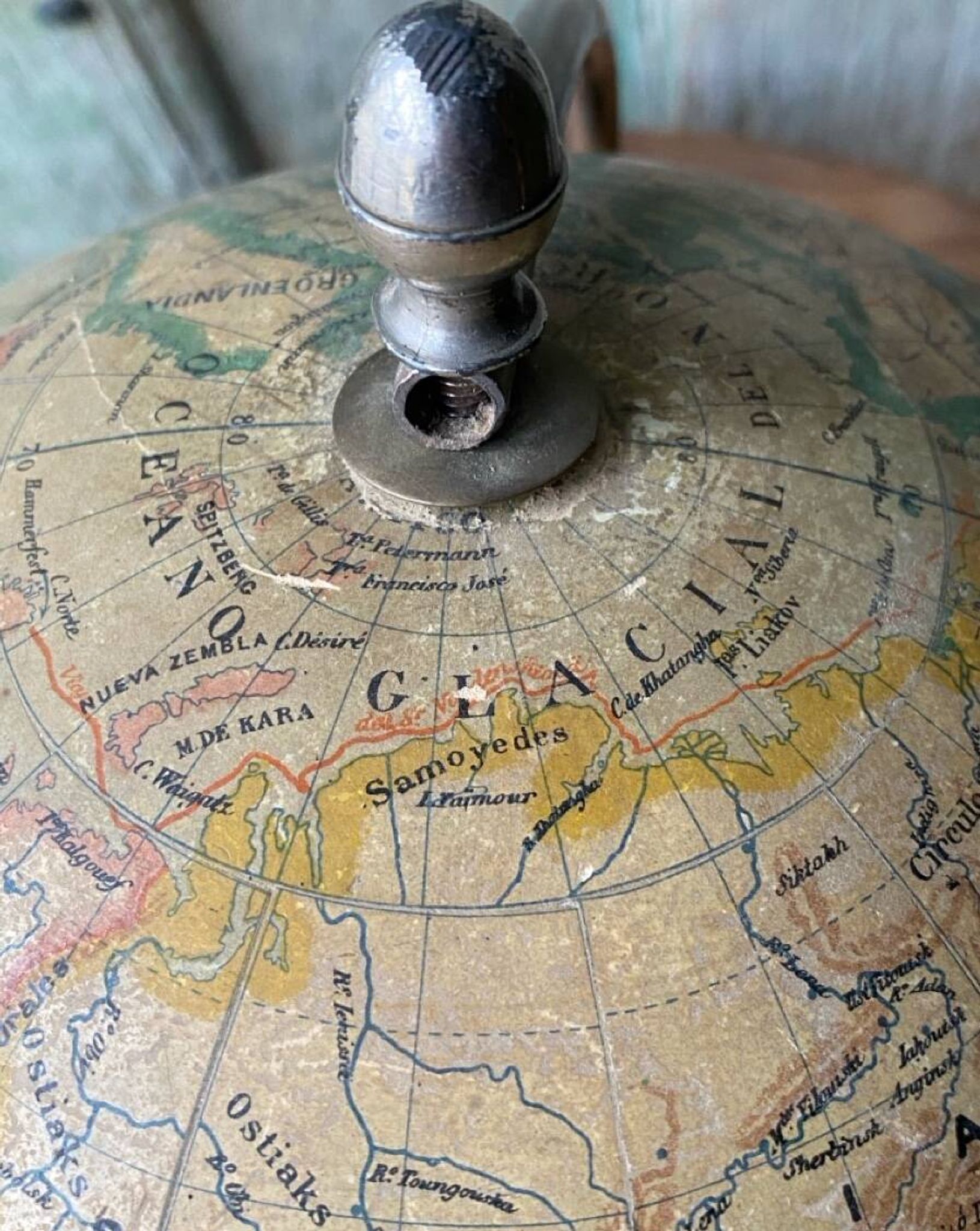Ancien Globe Terrestre J. Lebègue & Cie, Paris — Environ 1885 / 1890 (Édition