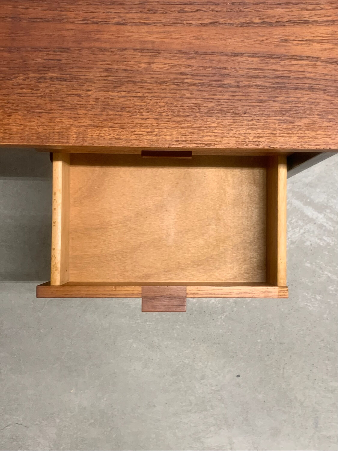 Scandinavian desk in teak & metal 1960s