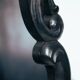 Arts crafts parlour glass display cabinet black ebonised chippendale england