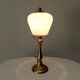 Art deco lamp in brass and opaline