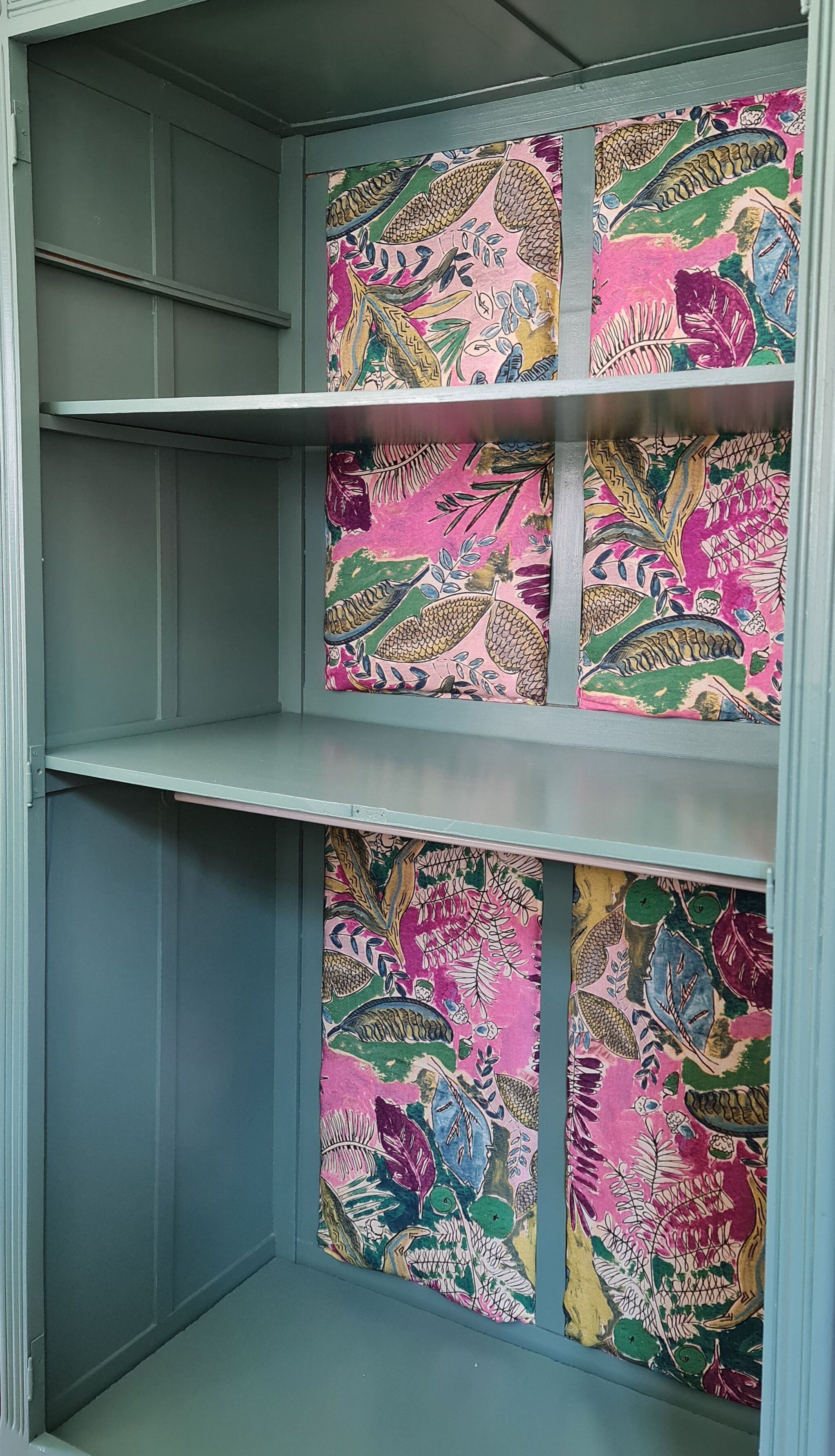 Parisian wardrobe green sage interior ouatine
