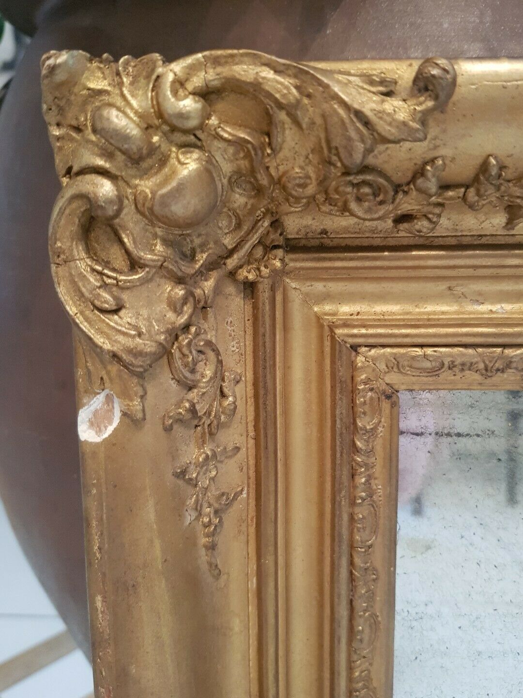 Old Louis XV-style mirror 19th century 40x59cm
