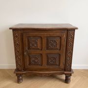 Antique carved solid wood buffet bar