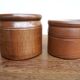 Set of two vintage stoneware pots