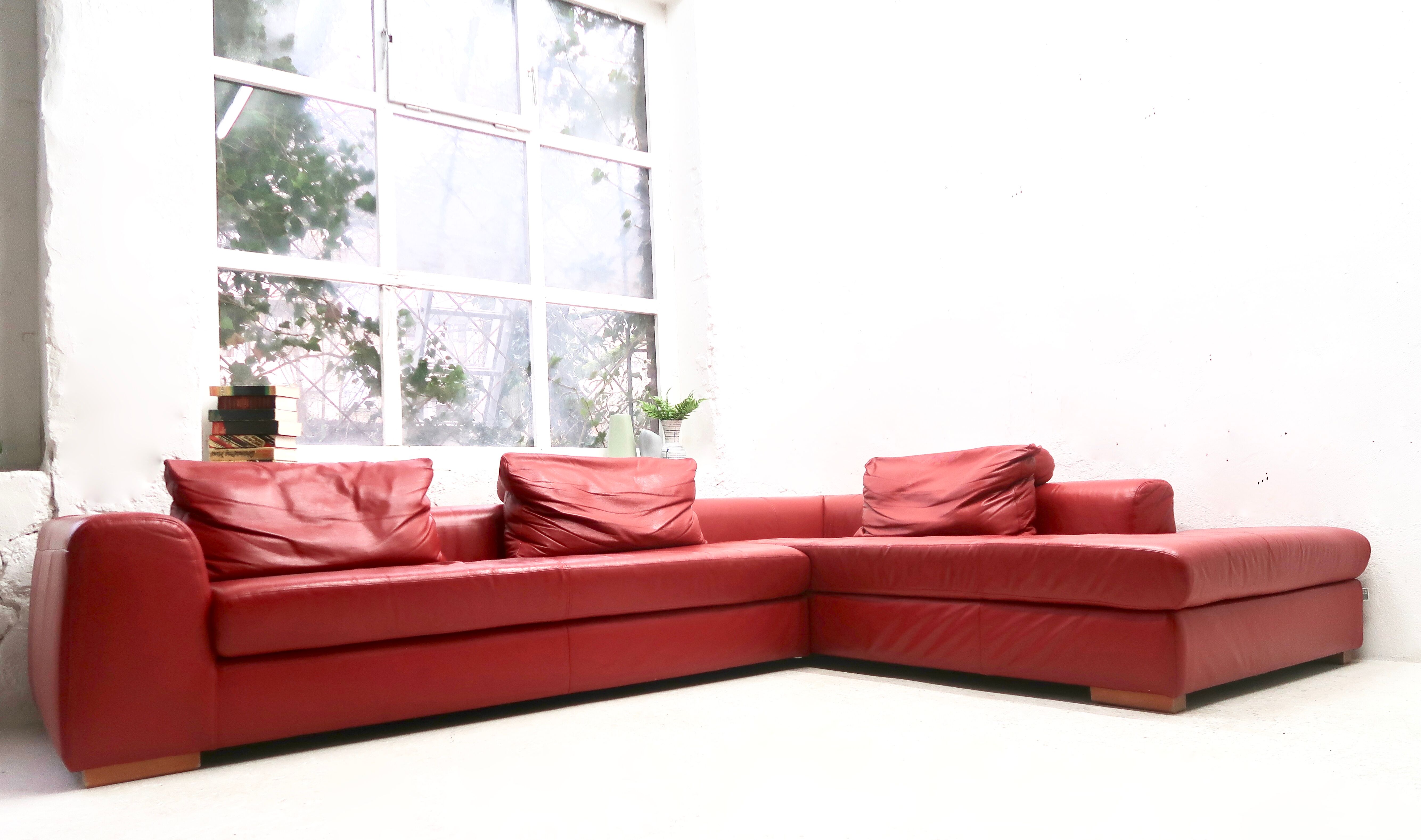 Ewald Schillig leather sofa, 2000s