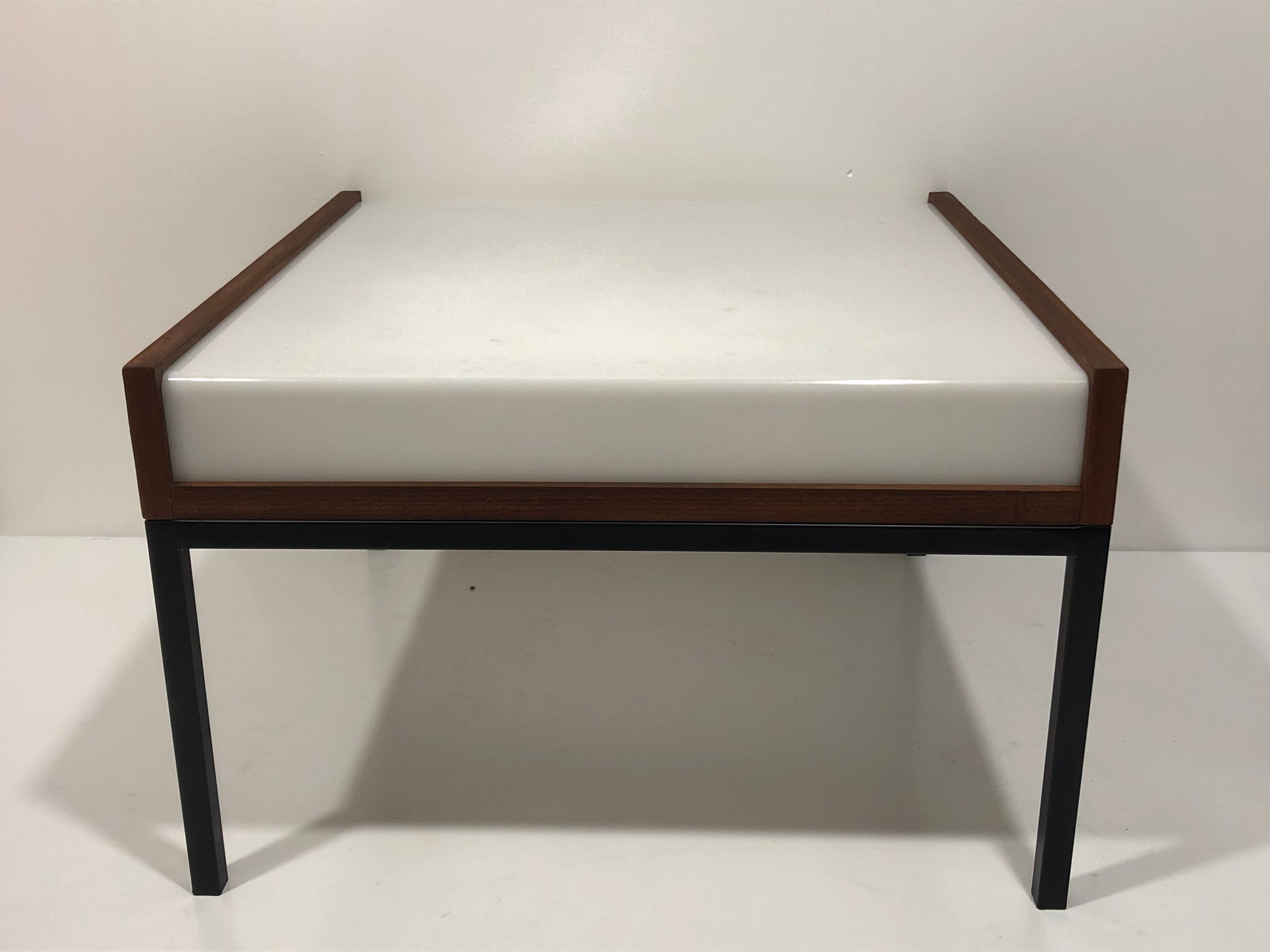 Table basse éclairante / lumineuse louis baillon vintage