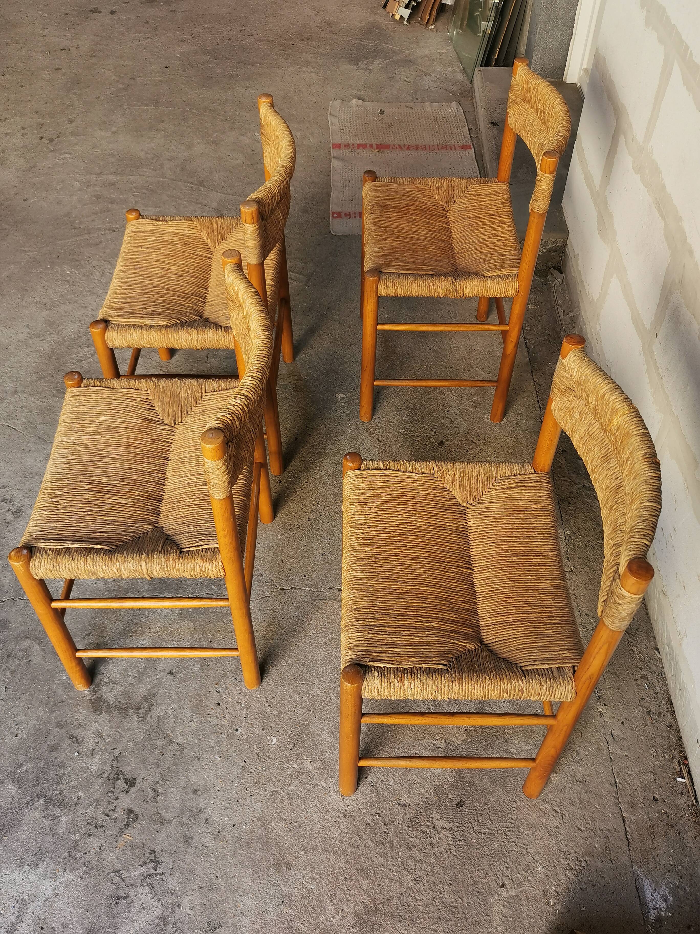 4 vintage chairs Dordogne model by Robert Sentou