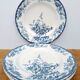 Antique flat plates, Azalées model - Longwy