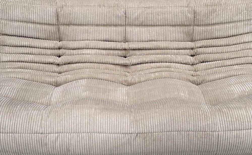 French Togo 3-seater sofa in beige corduroy attributed to Michel Ducaroy for Ligne Roset, 1970s