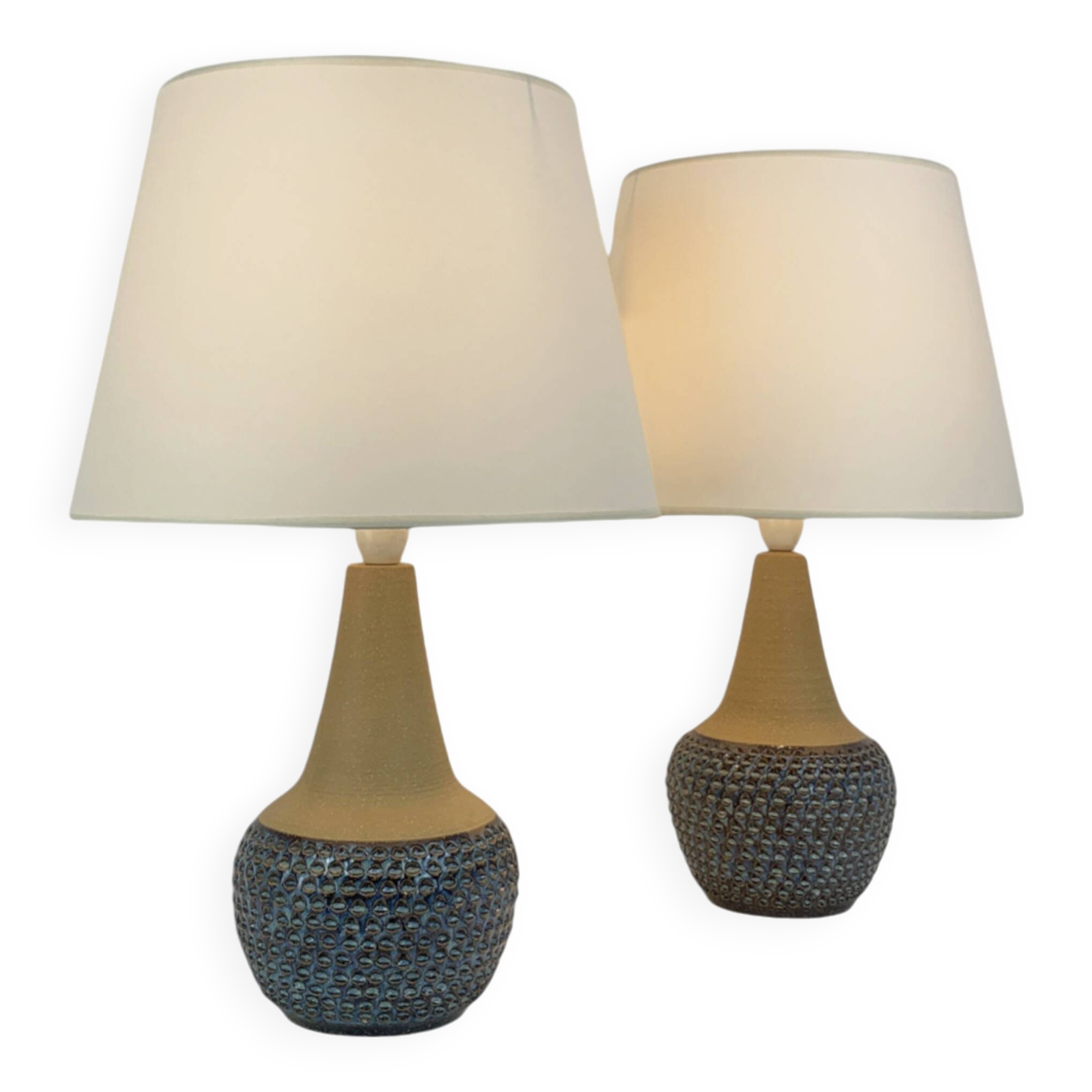 Pair of Einar Johansen ceramic table lamps, Soholm, Denmark, 1960s
