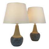 Pair of Einar Johansen ceramic table lamps, Soholm, Denmark, 1960s