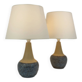 Paire de Lampes à poser en céramique Einar Johansen, Soholm, Danemark, 1960