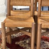 Set of 4 Méribel chairs by Charlotte Perriand 1950