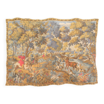 Tapisserie murale scène de chasse à courre