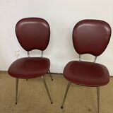 Pair of vintage leatherette chairs