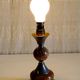 Table lamp base in onyx and chrome metal - 1970s