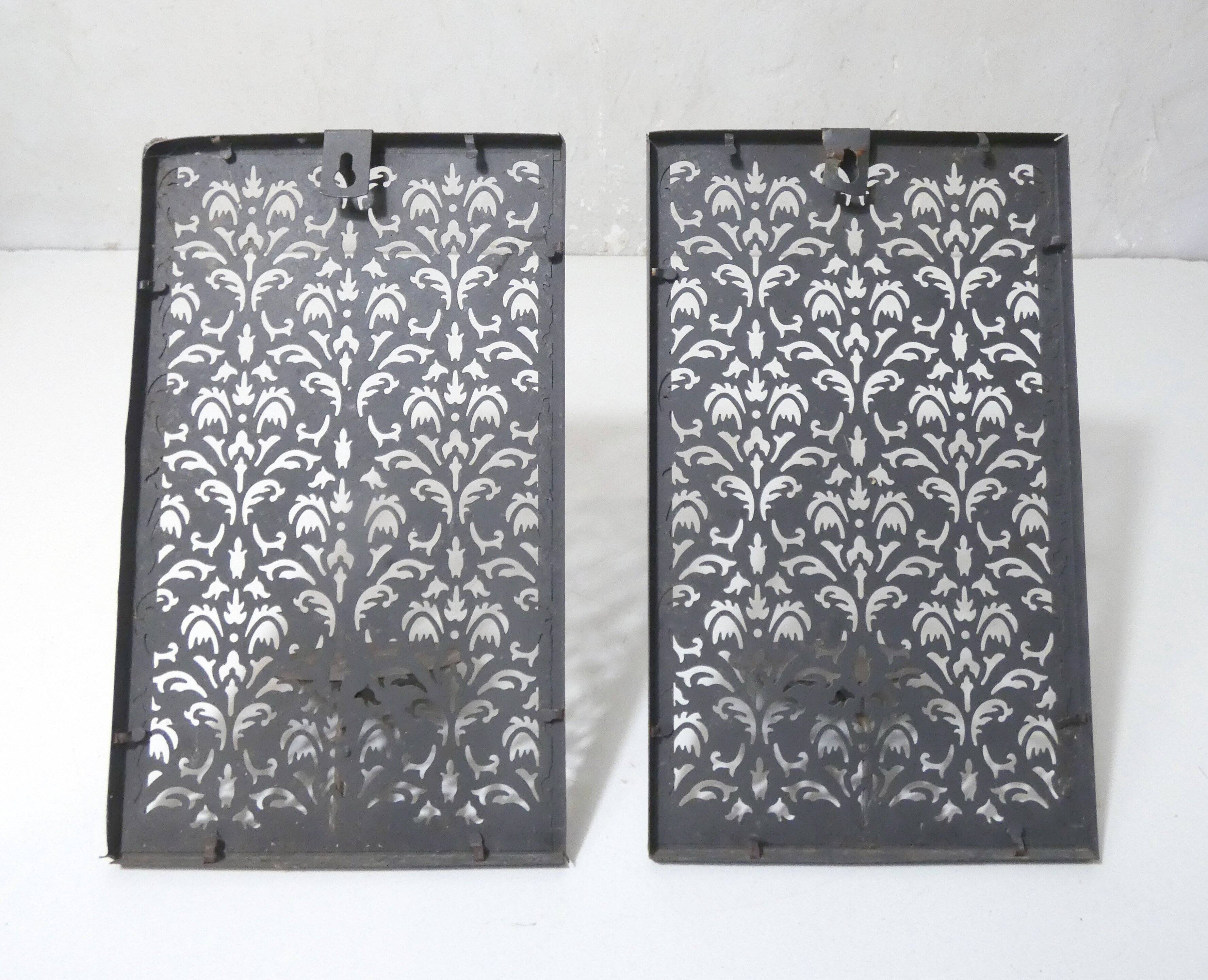 paire de bougeoirs muraux vintage