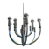 Chrome chandelier with 12 lights in the style of Gaetano Sciolari – 1970s