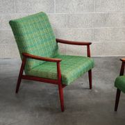 Pair of green armchairs by Jiri Jiroutek for Interier Praha 1960