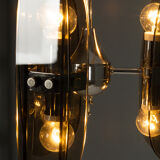 Lustre en verre fumé des années 1960