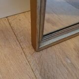 Rectangular mirror in vintage gilded wood, 78x30 cm