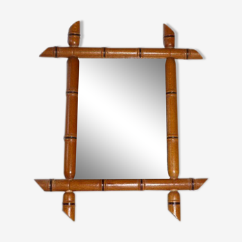 Miroir de poupée bambou 23x28cm