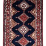 Handmade vintage Persian Afshar rug 198cm x 302cm, 1950s