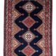 Handmade vintage Persian Afshar rug 198cm x 302cm, 1950s