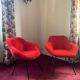 pair of Moumoute armchairs from the 50s
