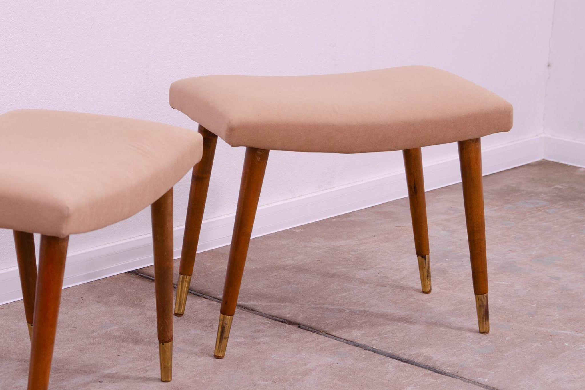 Pair of Scandinavian style stools by Vyčítal and Sedláček, Czechoslovakia, 1960s