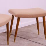Paire de tabourets de style scandinave par Vyčítal et Sedláček, Tchécoslovaquie, années 1960